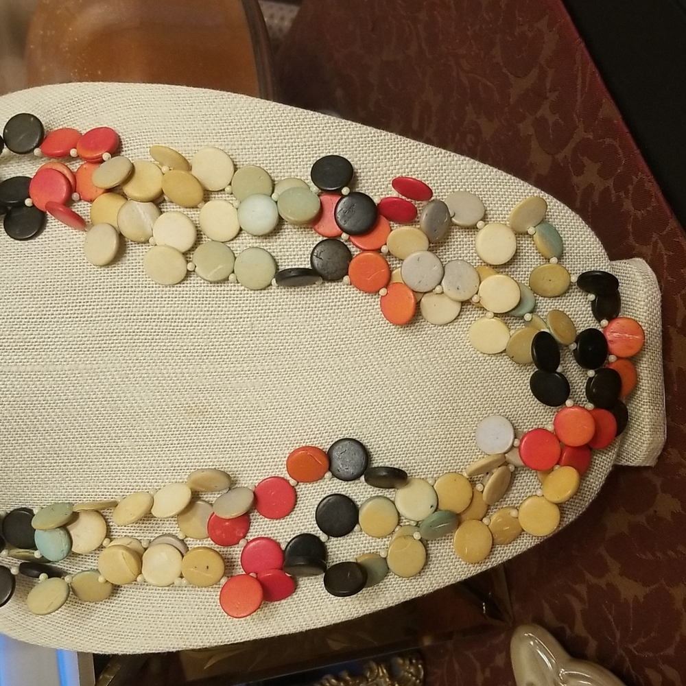 Vintage Retro Triple Strand Necklace
